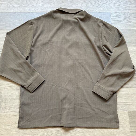 Vintage Maltos Shirt Men XXL Brown Retro Polyester Heavy - Picture 2 of 9
